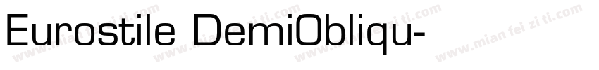 Eurostile DemiObliqu字体转换
